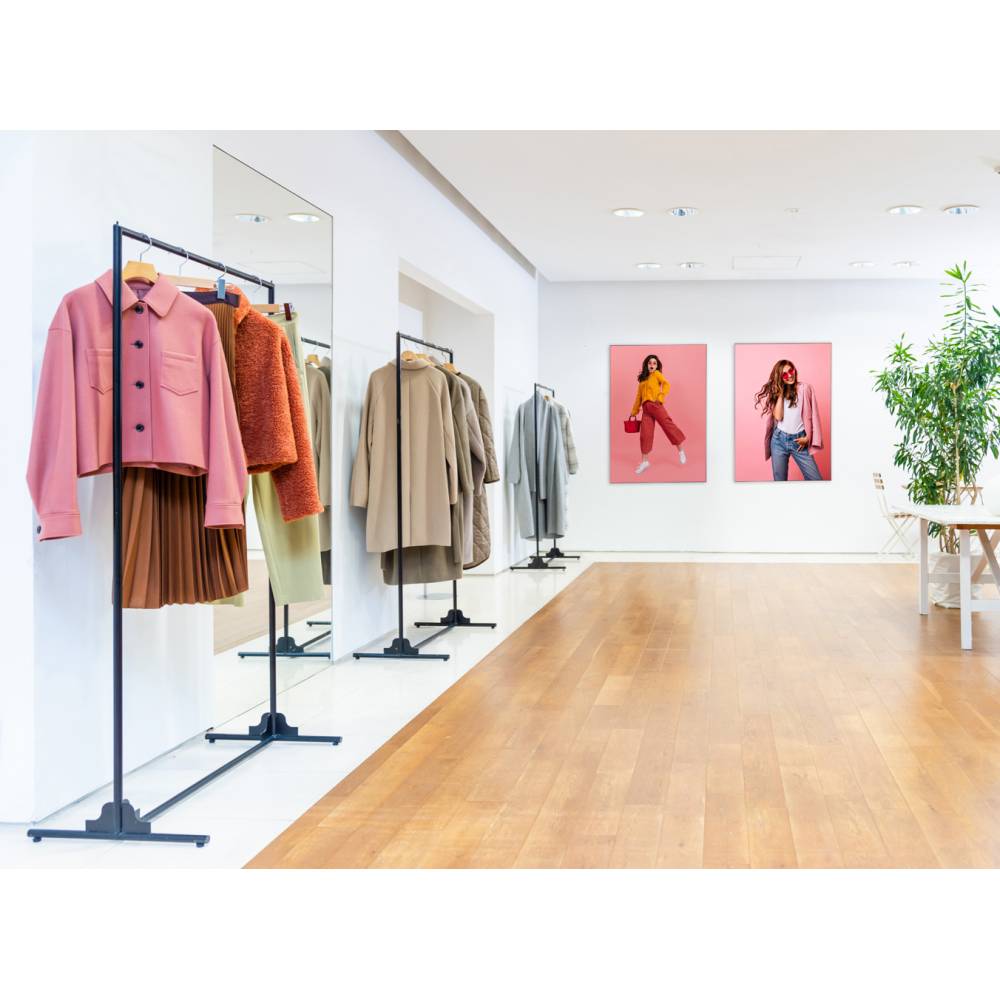 Textilspannrahmen A1 – 22 mm Aluminium Wandrahmen mit Silikonkeder | Einseitig & Elegant